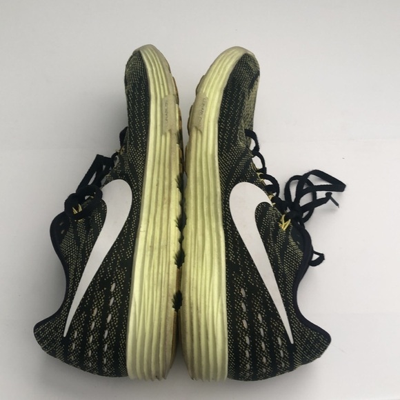 Nike running Lunar Tempo2 yellow and black size 9.5 lace ups side swoosh - Picture 3 of 9